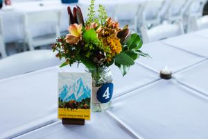 Detail shot of wedding tables in Bay View Milwaukee Wisconsin wedding