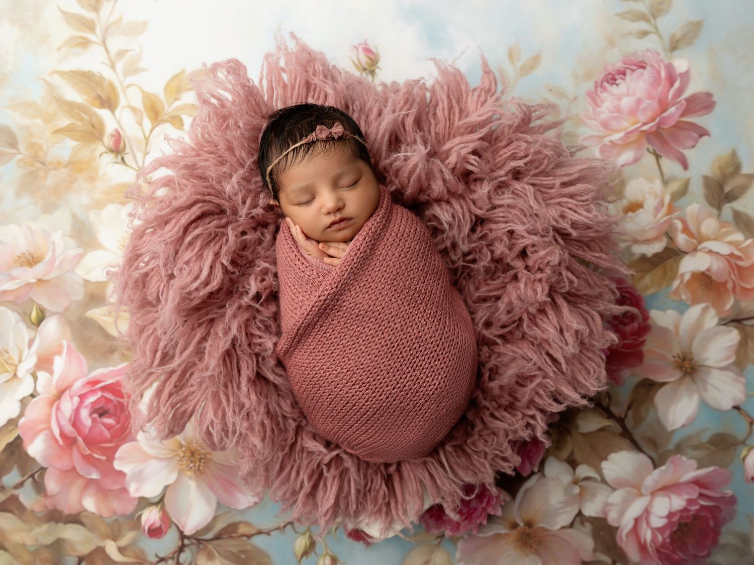Newborn in studio photography session New Hampshire