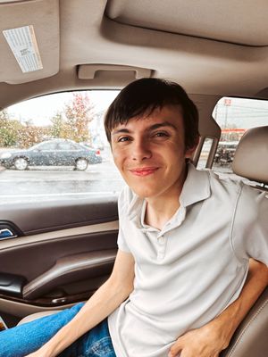 Ethan on his way to his first job interview in Chattanooga, TN