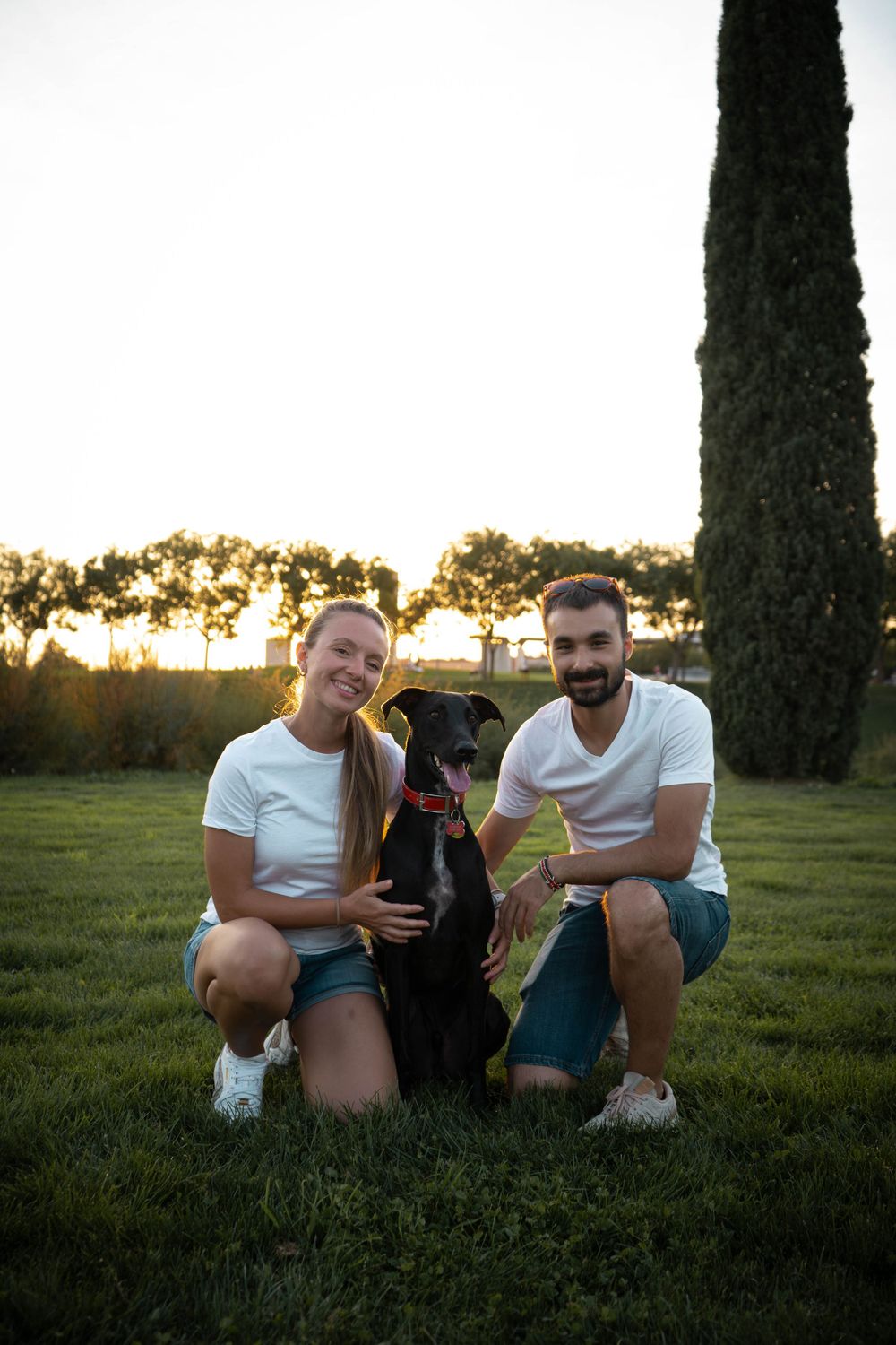 Fotografía de familia multiespecie en Madrid