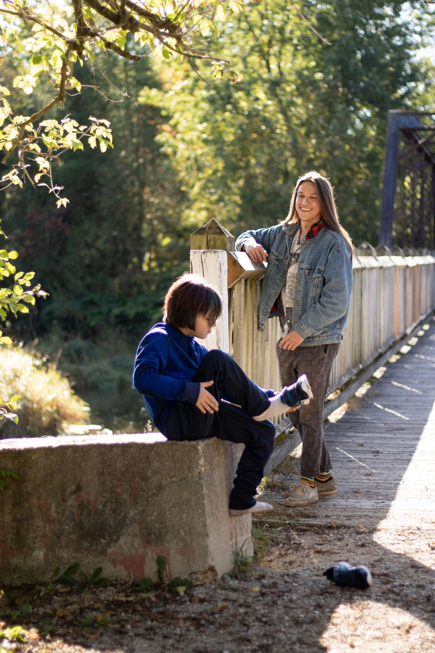 Two brothers on the bridge