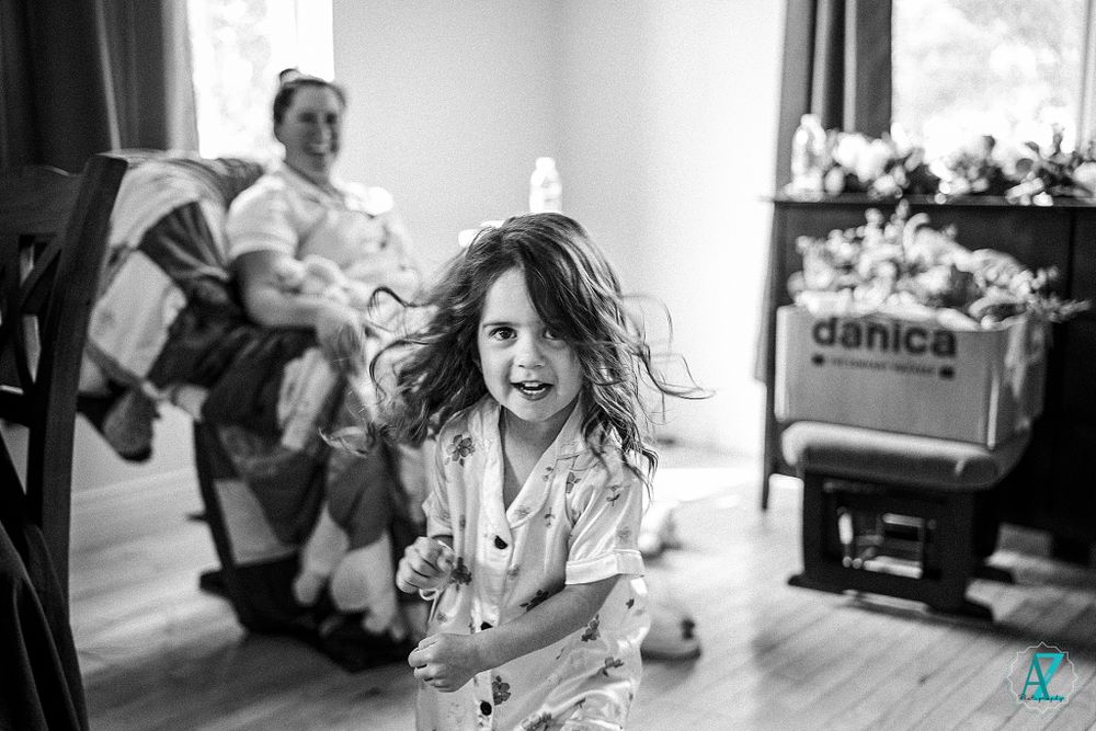 A candid moment during a celebration showing movement and joy.