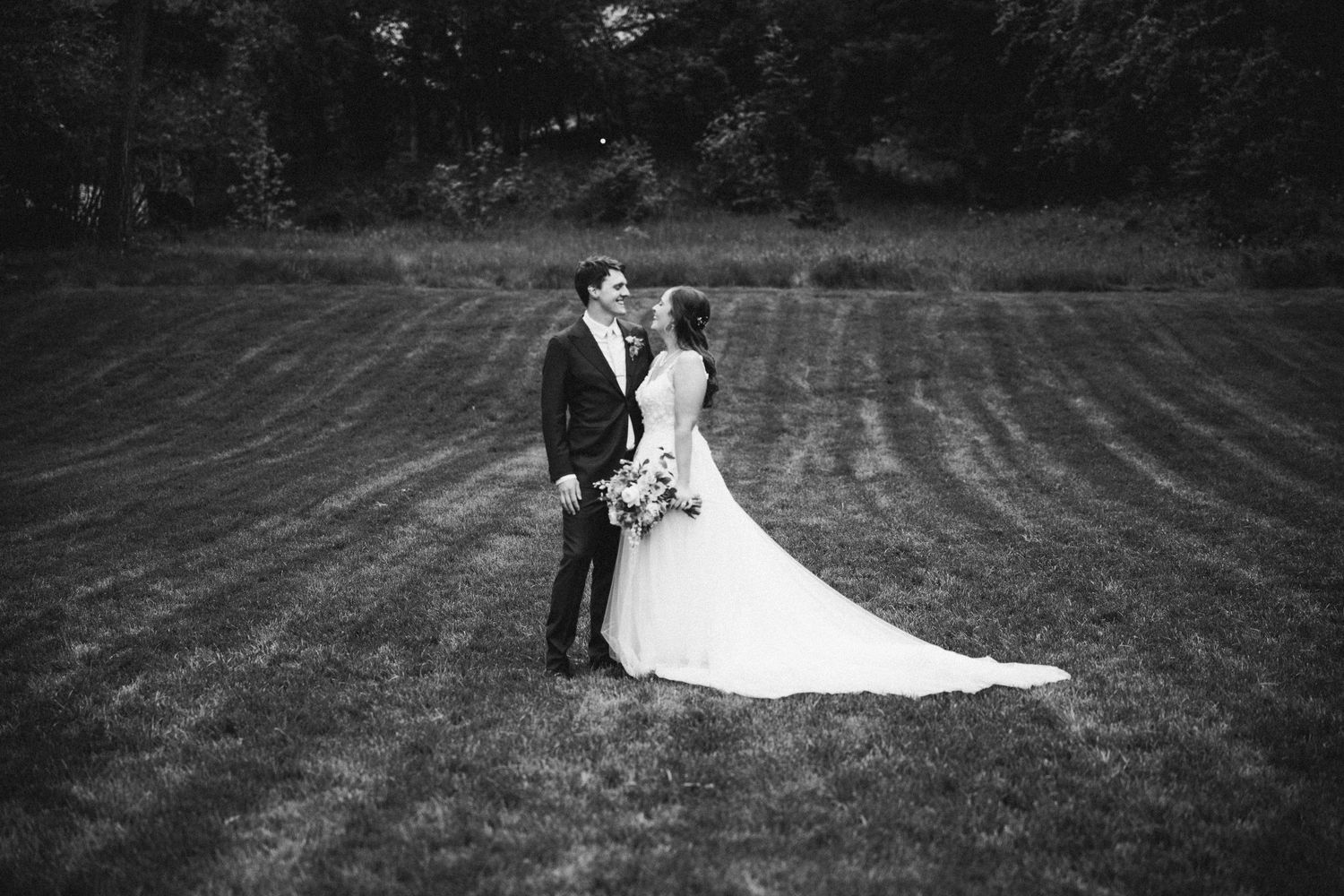 Black and White image of married couple