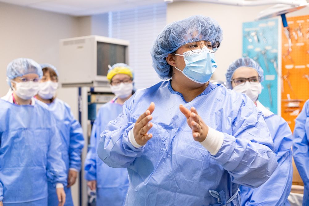 Surgical Technology students preparing for lab