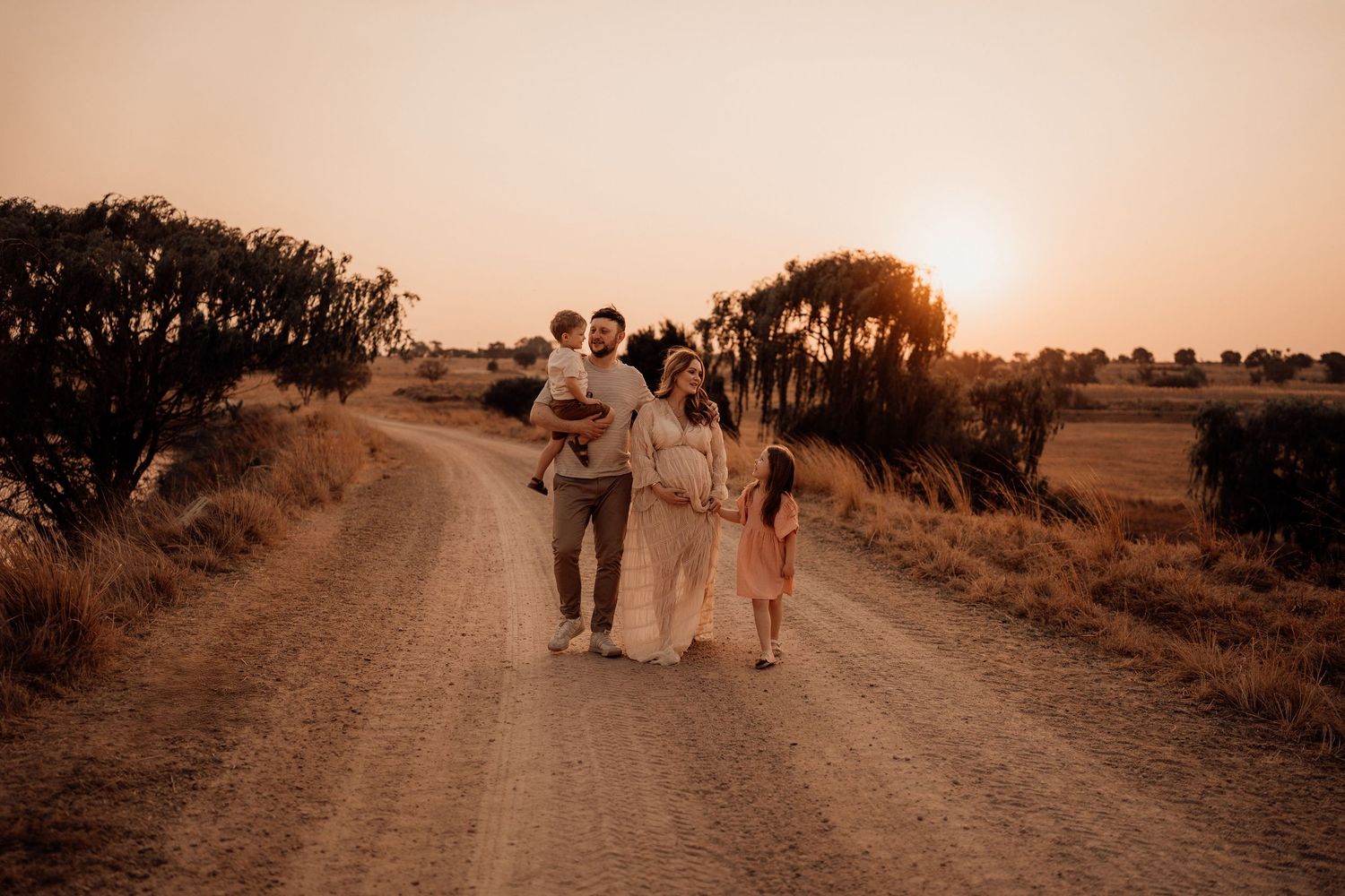 Outdoor family photoshoot in Johannesburg at golden hour