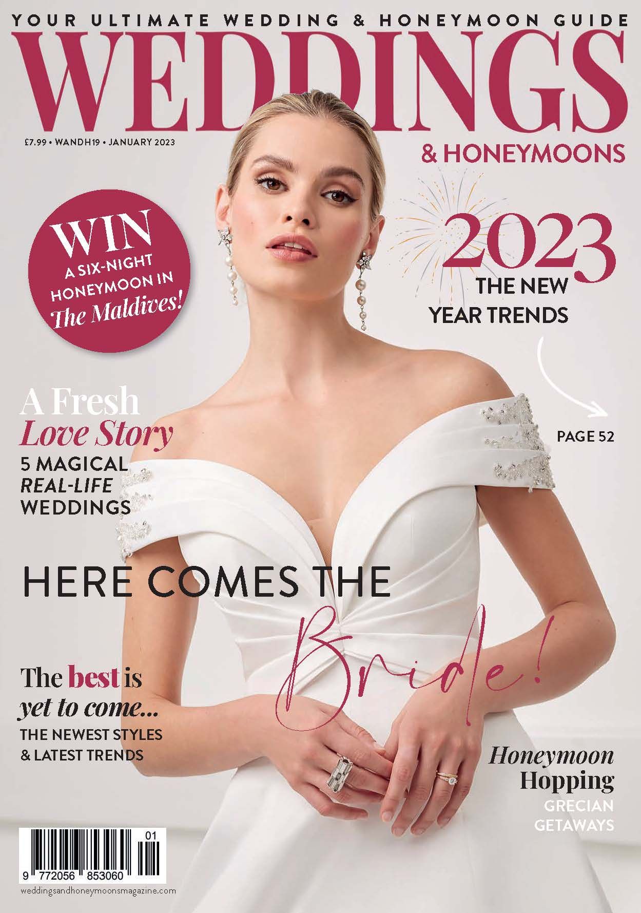 Published wedding photographs made by Ema Avarvarii for Wedding & Honeymoons January Issue 2023.