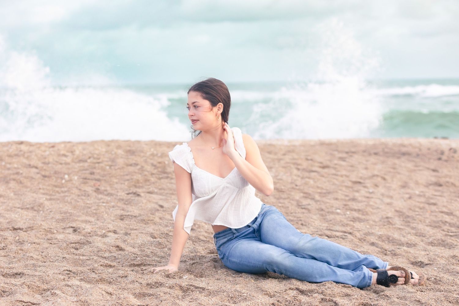 Senior beach photo