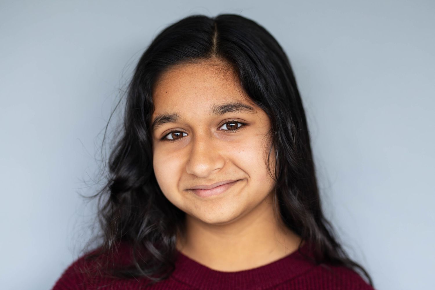 everett school photographer: a middle school american-indian girl in a school yearbook photo