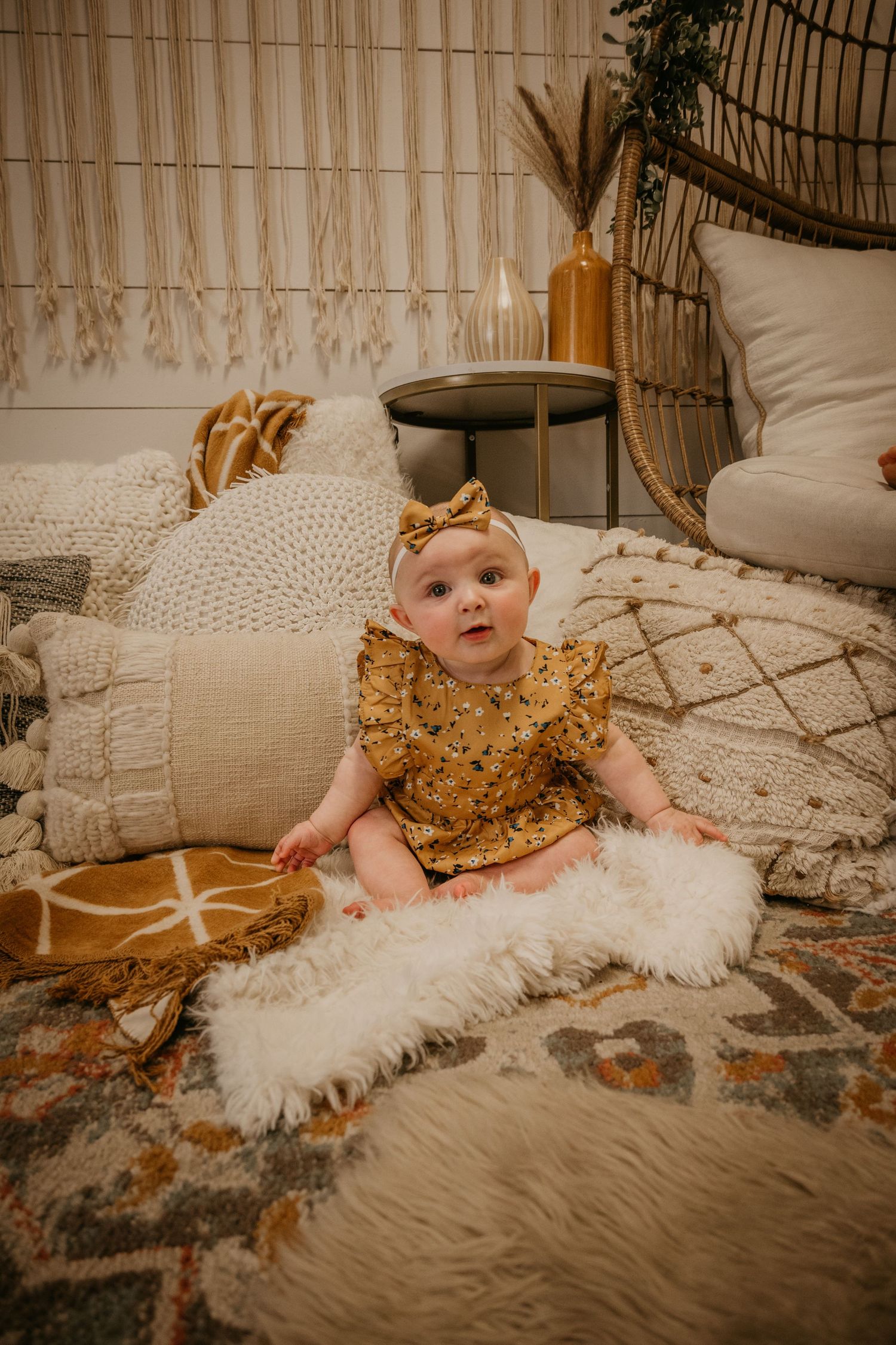 In studio sitter photography session