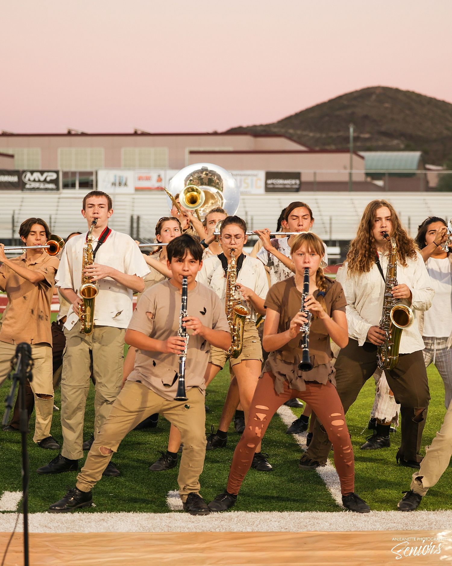 Marching Band Banner team Pictures Phoenix Arizona by Anjeanette Photography High School Seniors AZ media day