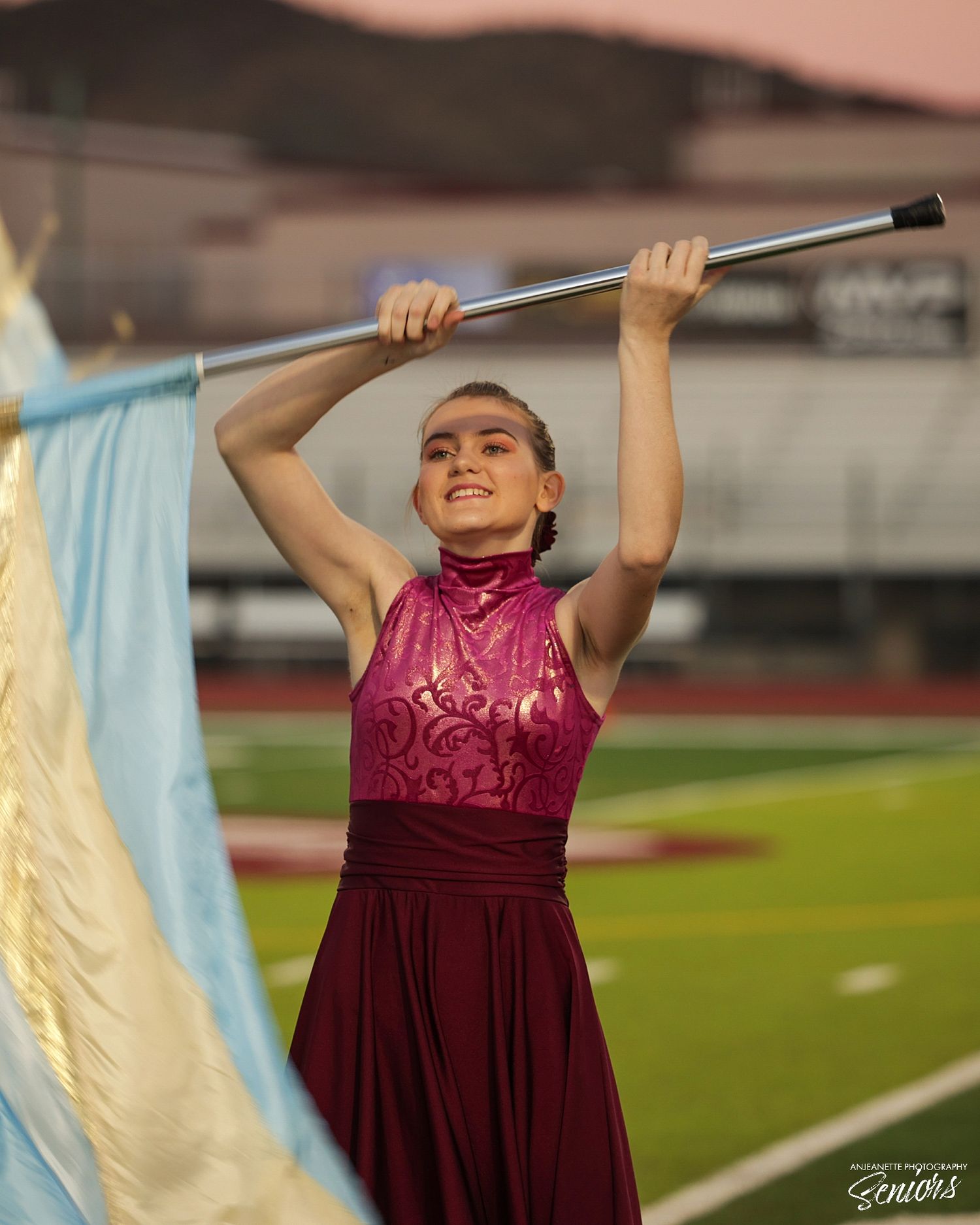 Marching Band Banner team Pictures Phoenix Arizona by Anjeanette Photography High School Seniors AZ media day