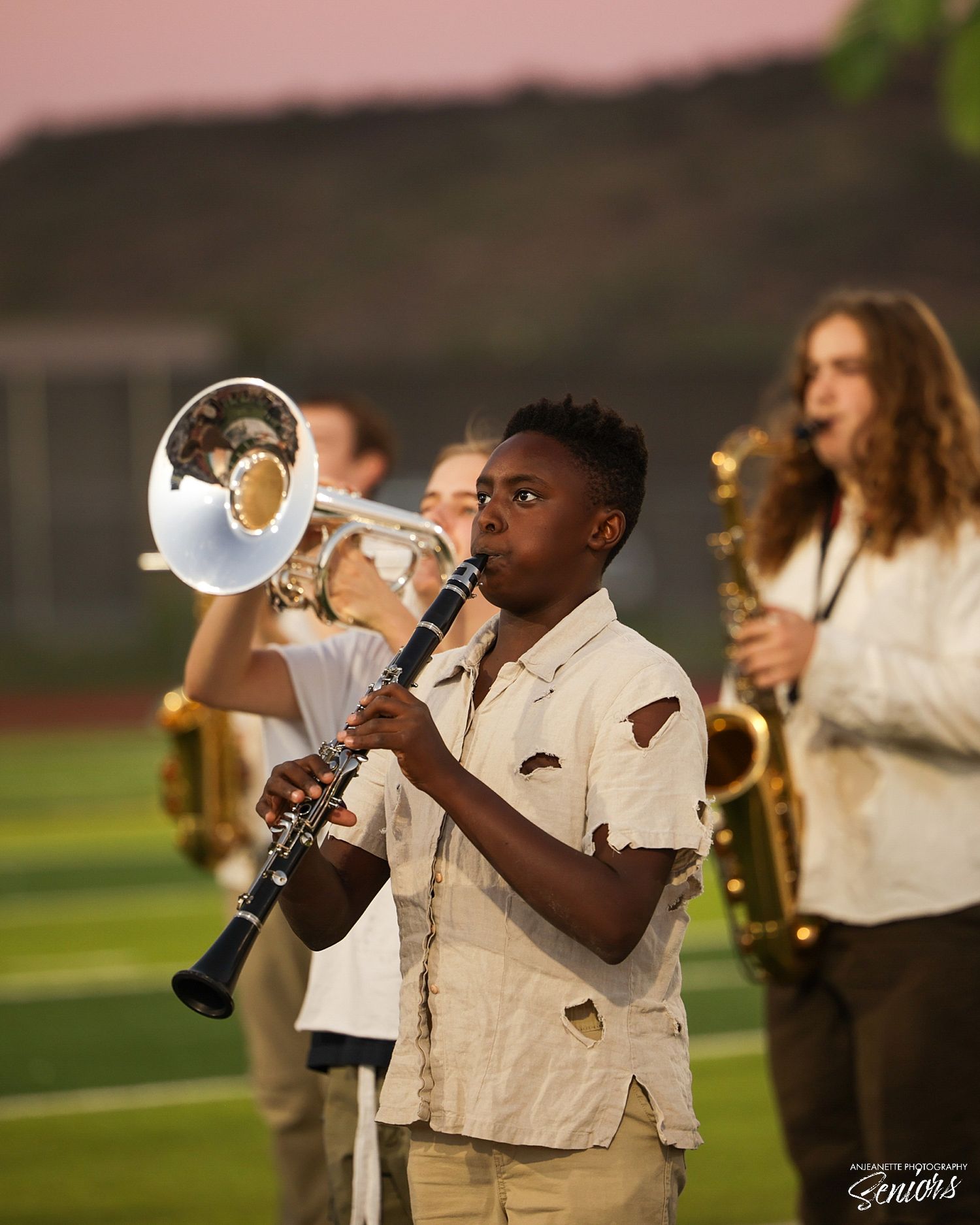 Marching Band Banner team Pictures Phoenix Arizona by Anjeanette Photography High School Seniors AZ media day