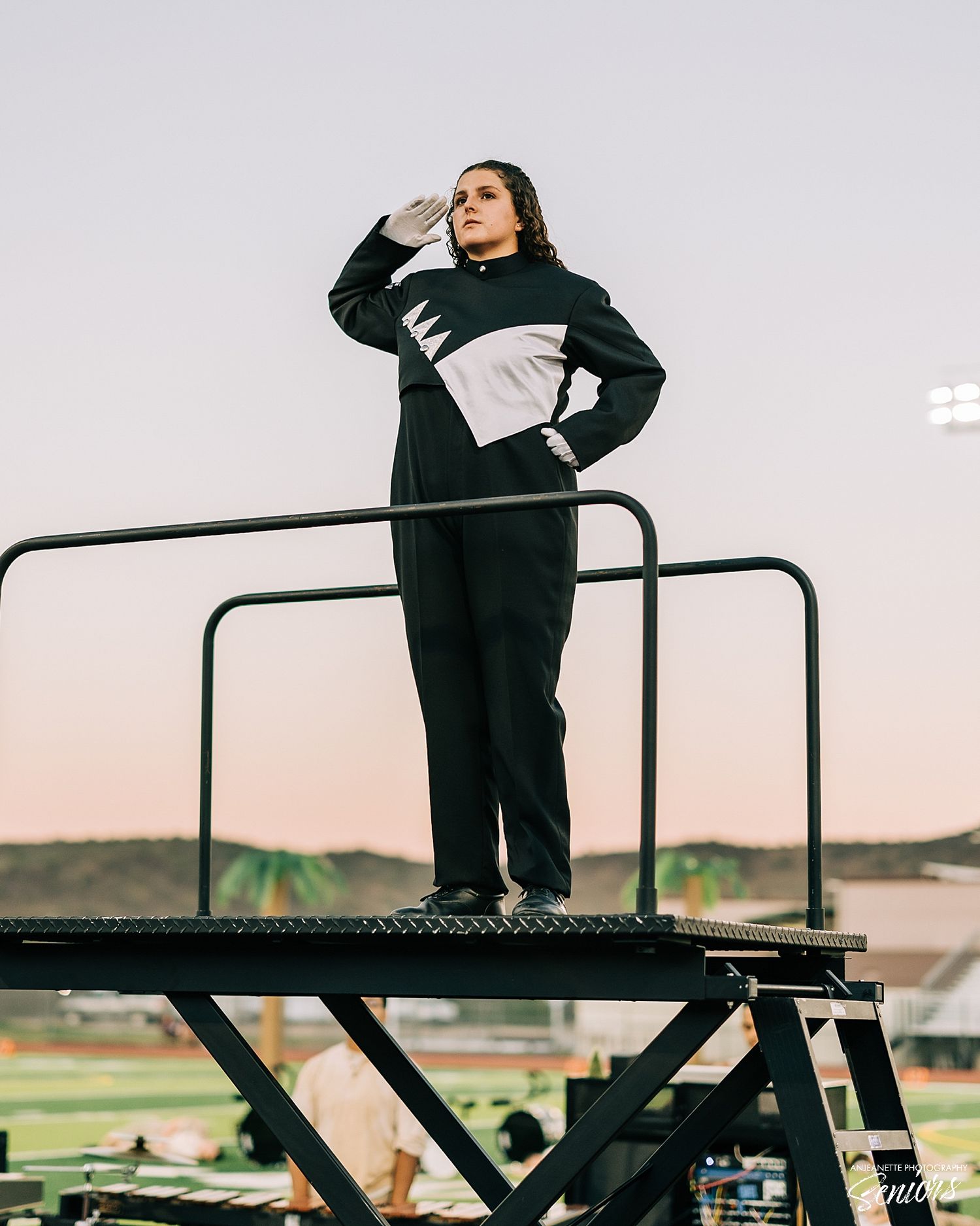 Marching Band Banner team Pictures Phoenix Arizona by Anjeanette Photography High School Seniors AZ media day
