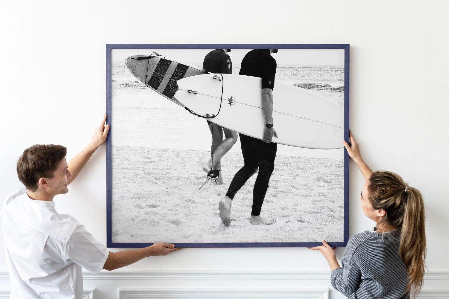 Poster photo art surfers beach photography