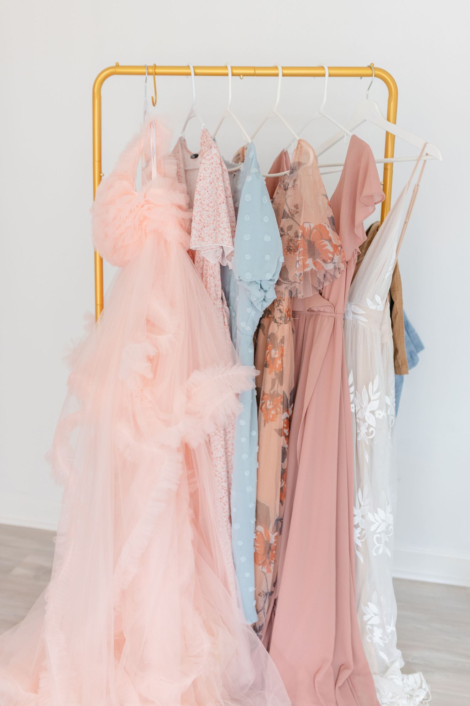 client closet wardrobe for Jennifer mead photography