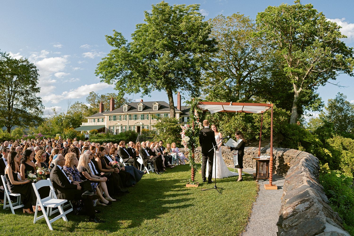 Hildene Vermont Wedding Photography, ceremony, mountains, dorset vermont