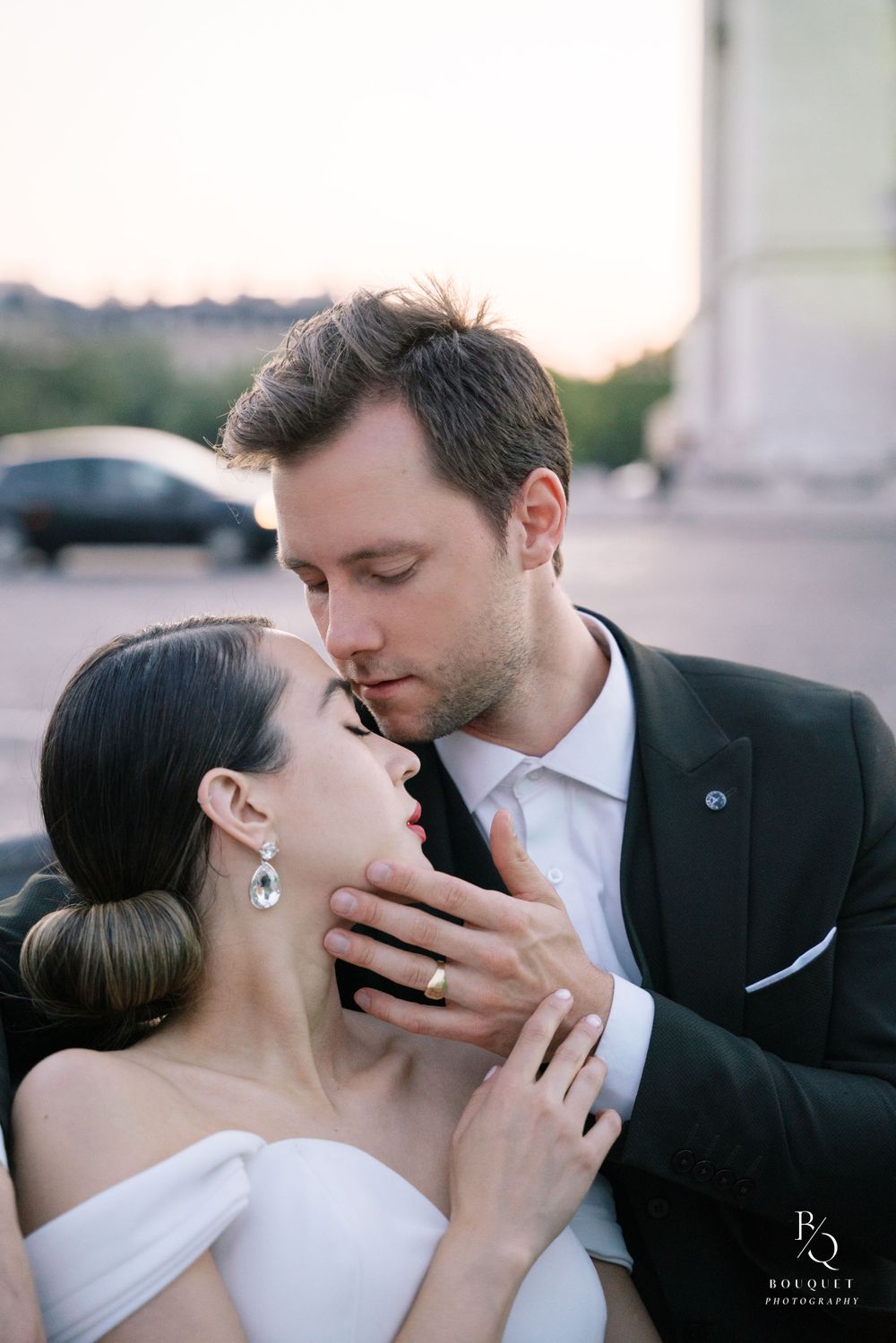 Bouquet Photography, destination wedding photographer captures intimate moments in Paris
