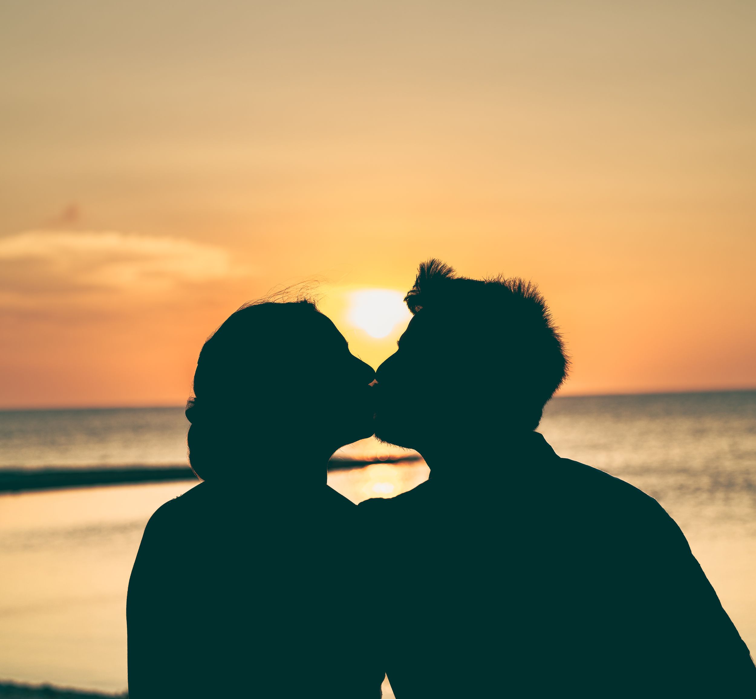 Bride and groom and enjoying a sunset in Rockport, Texas