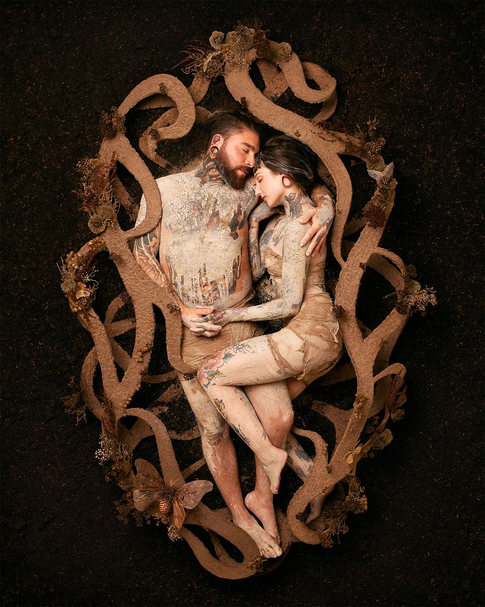 couple portrait in cocoon