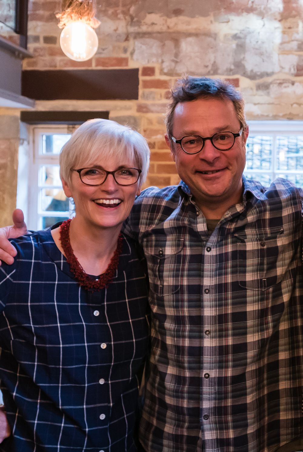 Liz Mitchell with Hugh Fearnley-Whittingstall