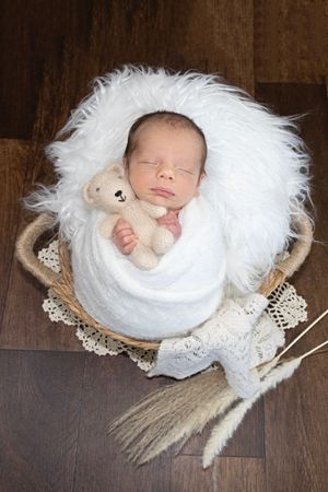 wrapped newborn photography