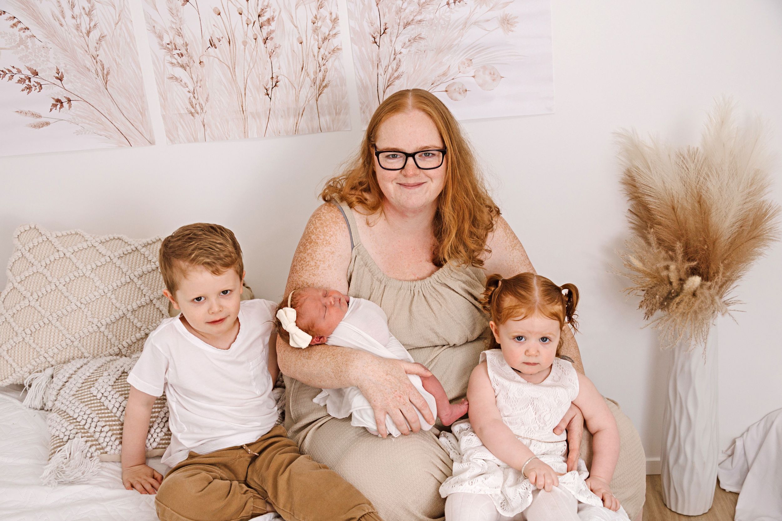 lifestyle studio family portrait