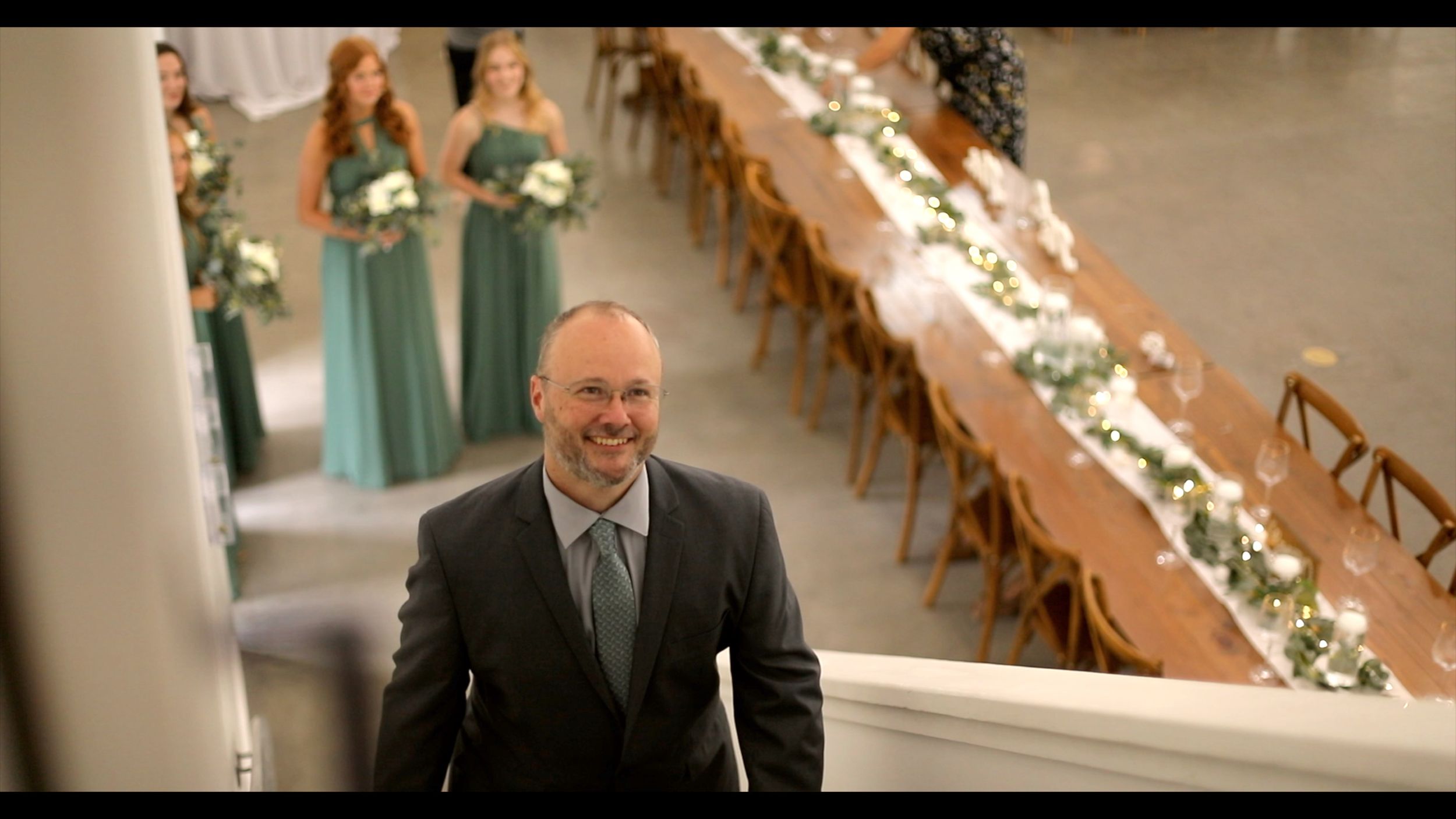 Father of the Bride Wedding Venue First Look