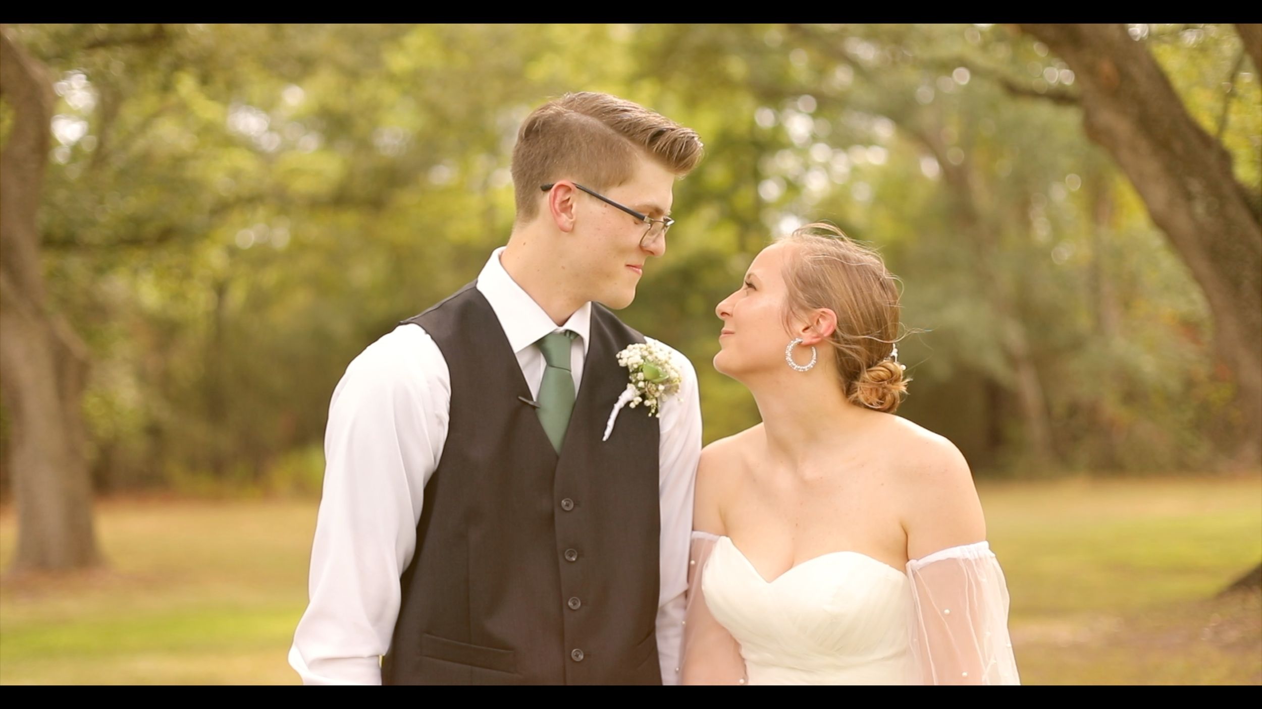 Bride and Groom Playful