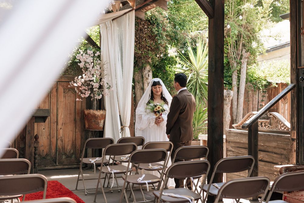 film wedding photography image of couple sharing intimate wedding moment before their los angeles wedding