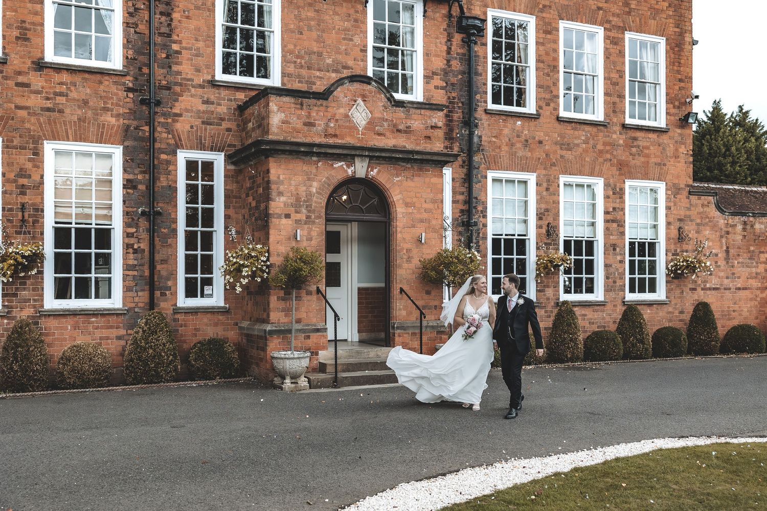 Relaxed fun wedding couple photo at Kelham House
