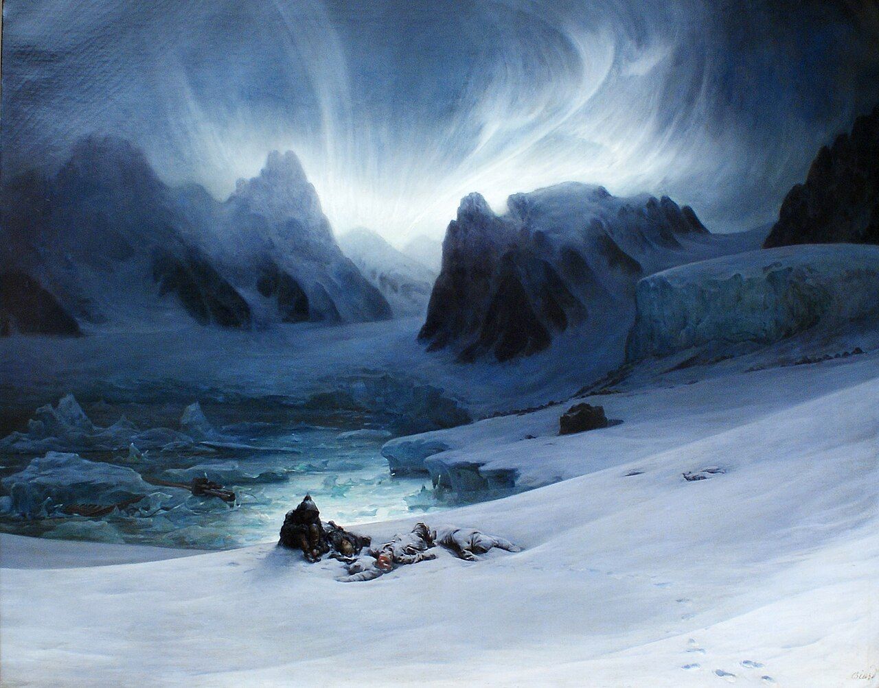 Peinture d'expédition réalisée sur le navire recherche en 1839 par François Auguste Biard, Baie de la Madeleine