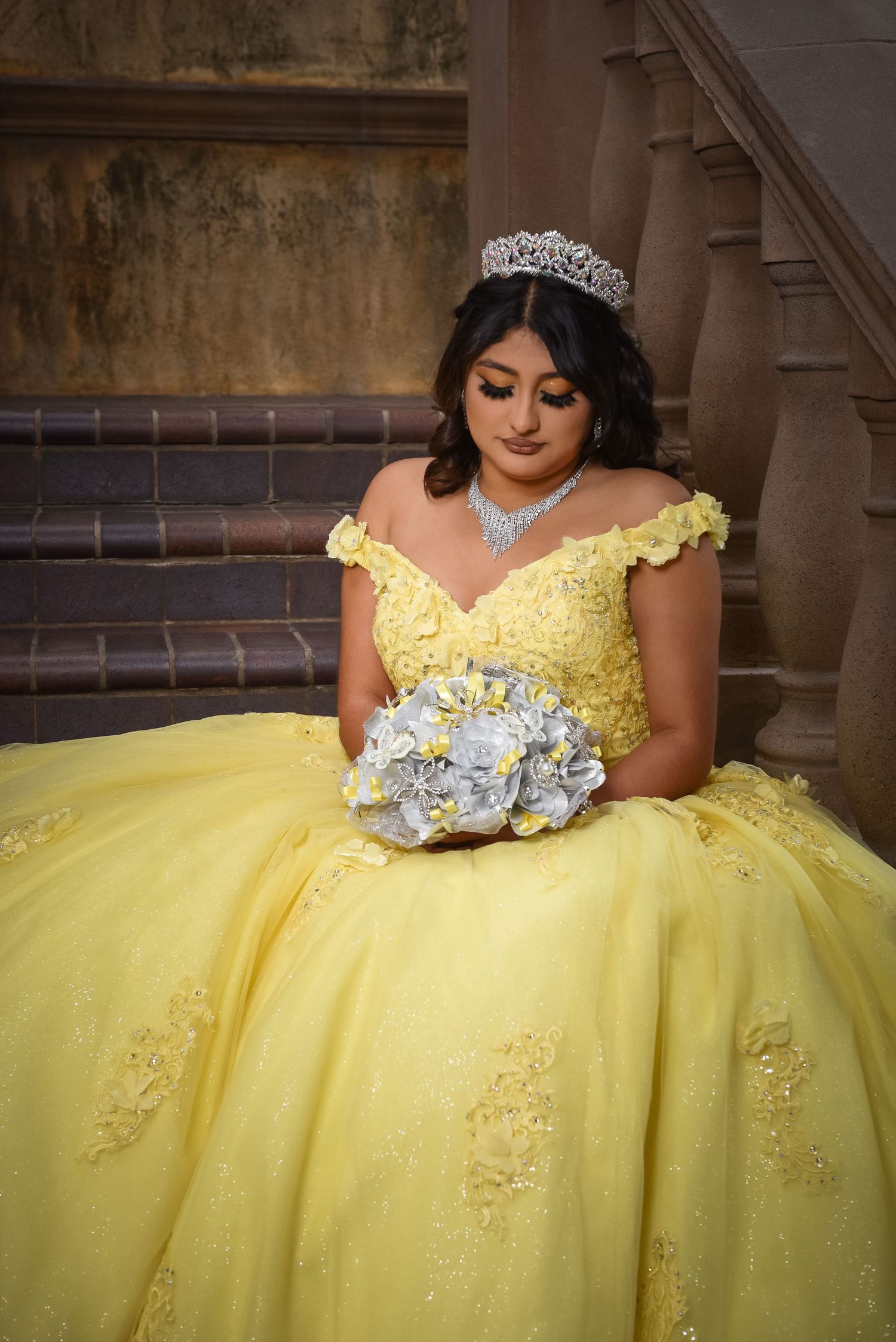 Dallas Quinceañera photographer capturing timeless portraits of Briana during Dream Quinceañera at Las Colinas Canals Irving.