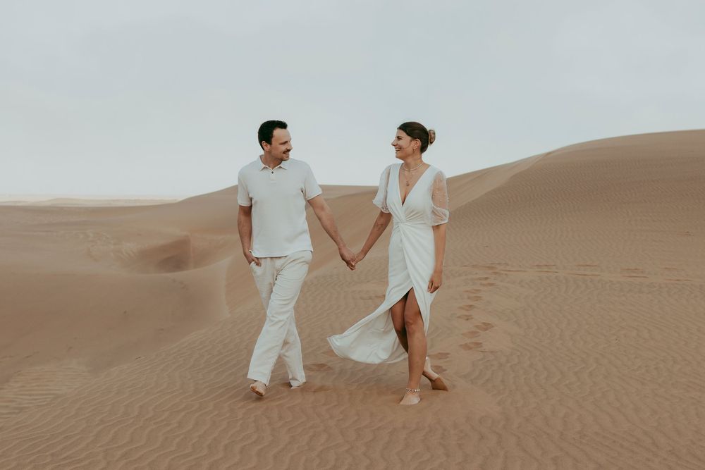Destination photoshoots, engagements, family photoshoots, in the Dunes near Swakopmund, Namibia. For travelers.