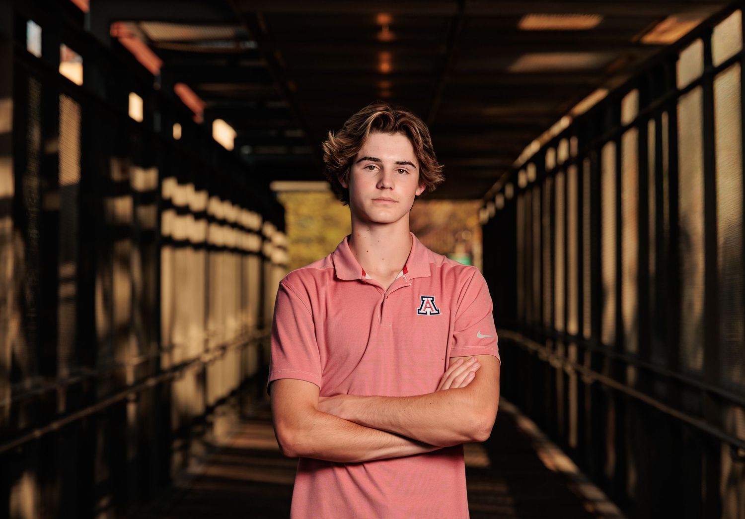 senior guy posing in downtown, Tucson