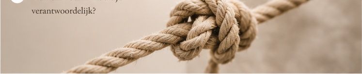 Close-up banner image of a natural fiber rope knot symbolizing connection and responsibility.