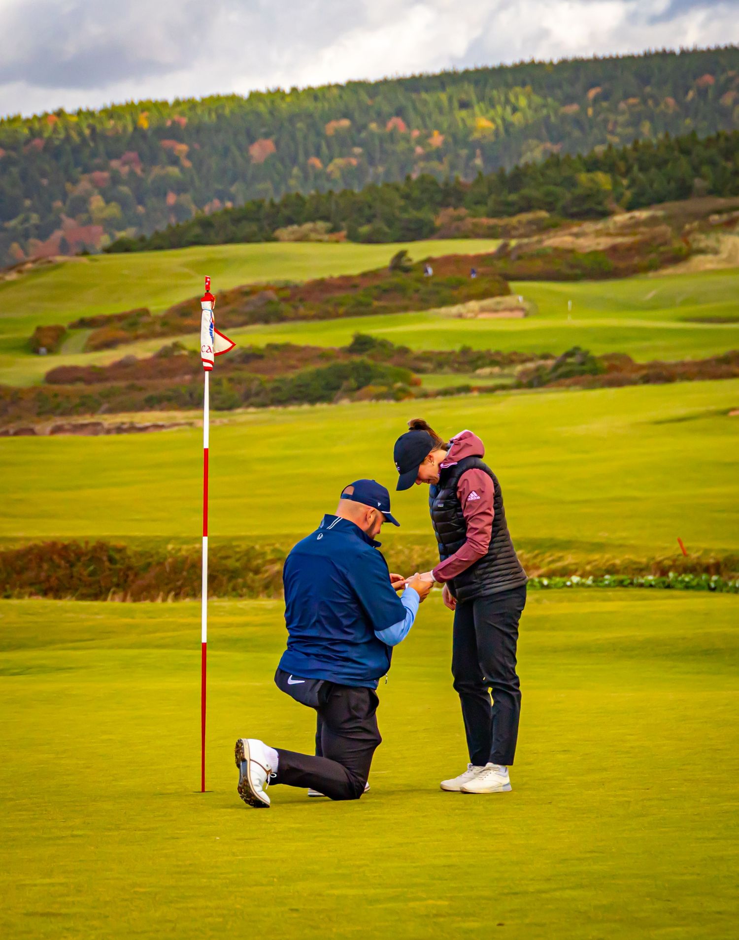 Secret proposal on the green Cape Breton Cabot links