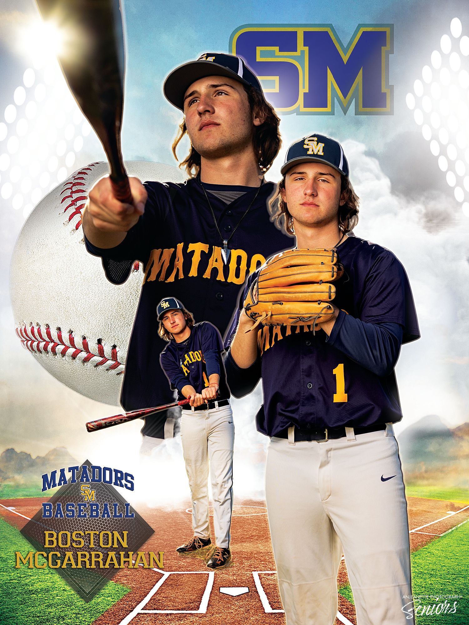 Paradise Valley Arizona Team Sports Banner Pictures by Anjeanette Photography Graduation High School Seniors scottsdale