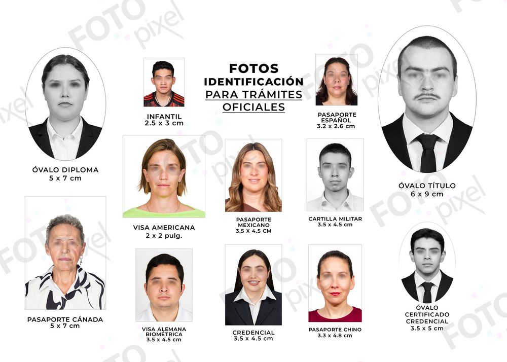 Fotografía para trámites oficiales, infantiles, visa, pasaporte, título, credencial, diploma y militar en Portales Norte CDMX
