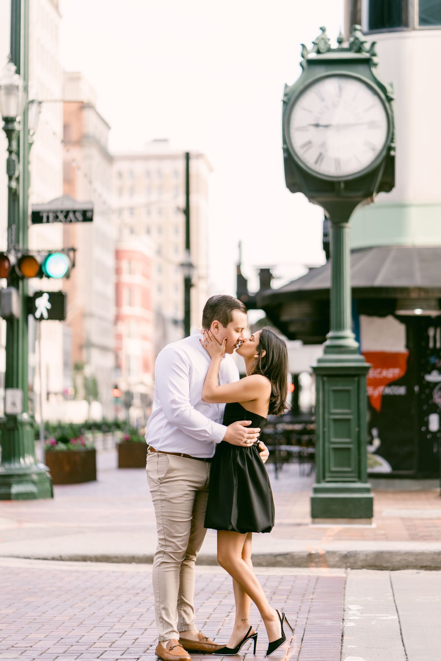 Annie Strever Wedding Editorial Fine Art Photography Engagement Session Houston Downton Old Clock