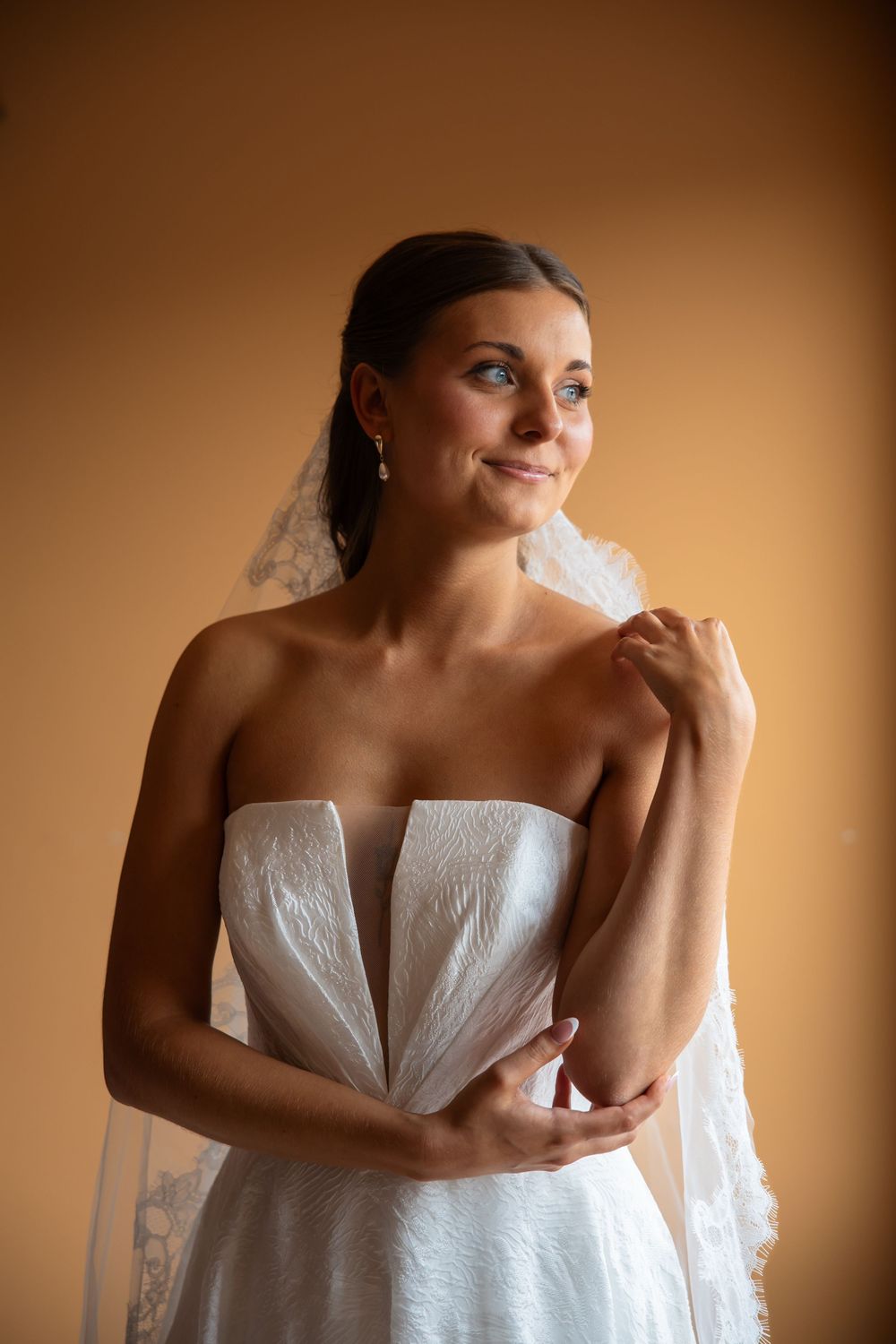 Bemidji bride is glowing during northern mn wedding
