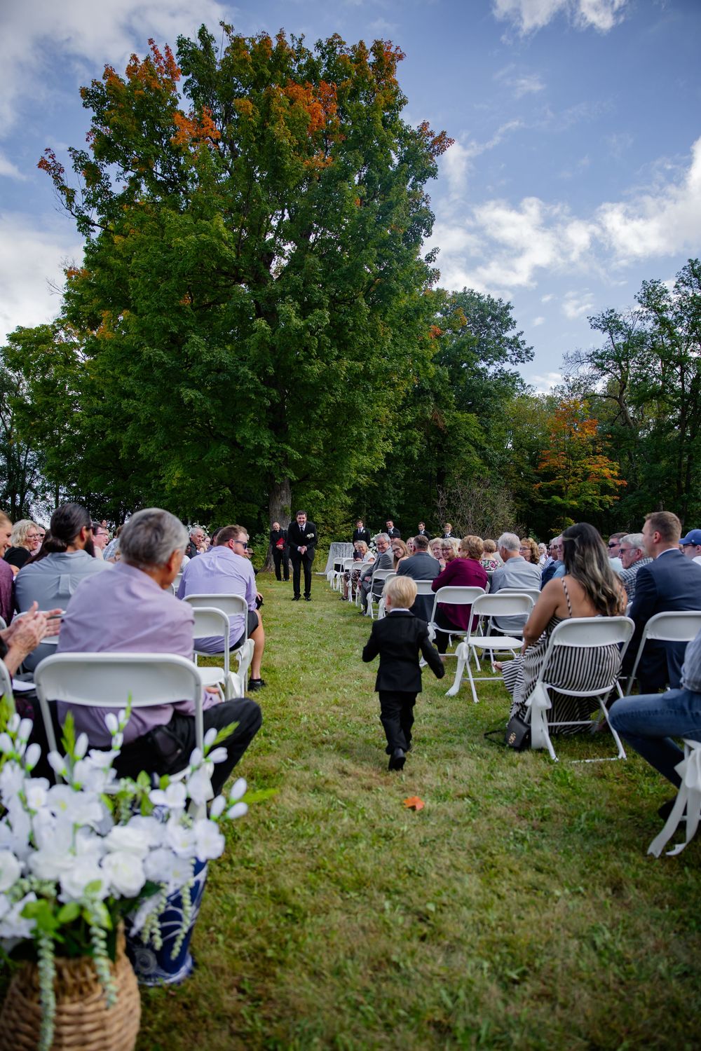 Bemidji fall wedding ceremony