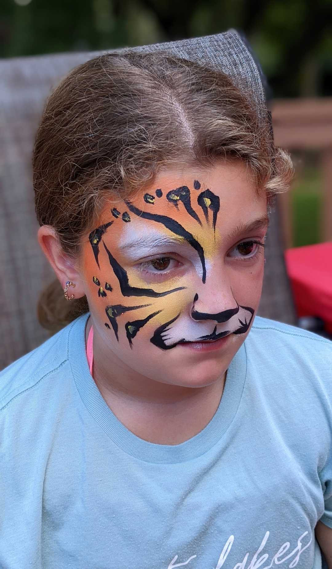 View Maria Palmer FAQ of tiger face paint near Columbus, OH.