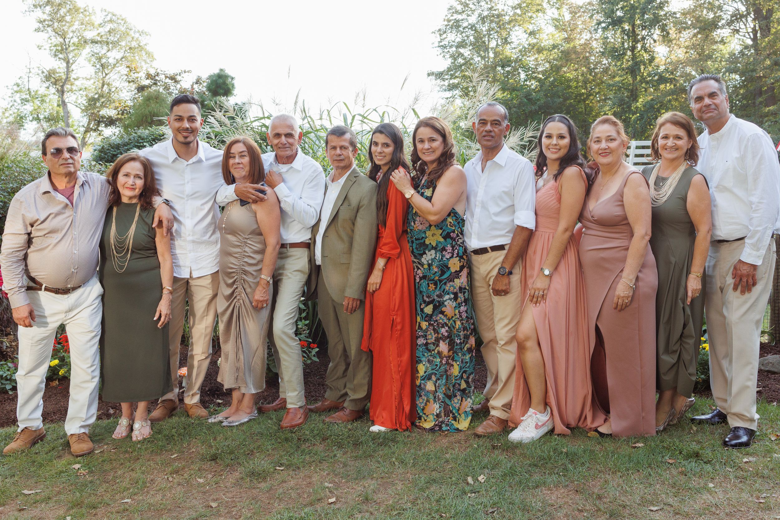 A family photo taken at a wedding, photographed by Hudson Valley based photographer, Sasha Pierre-Louis