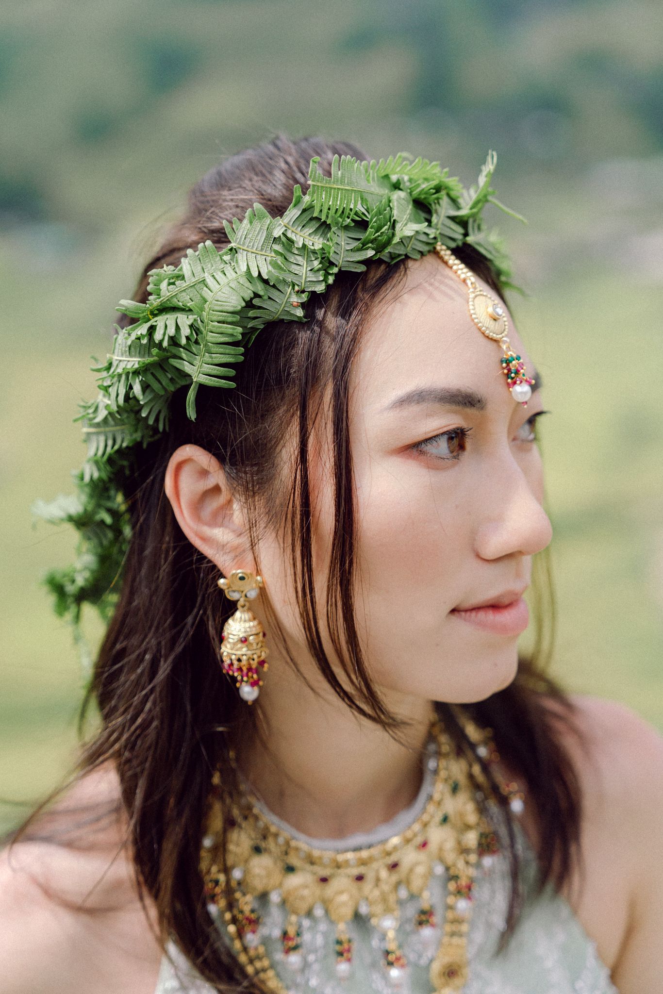 custom floral of an Indian bride for Sapa Elopement in Vietnam