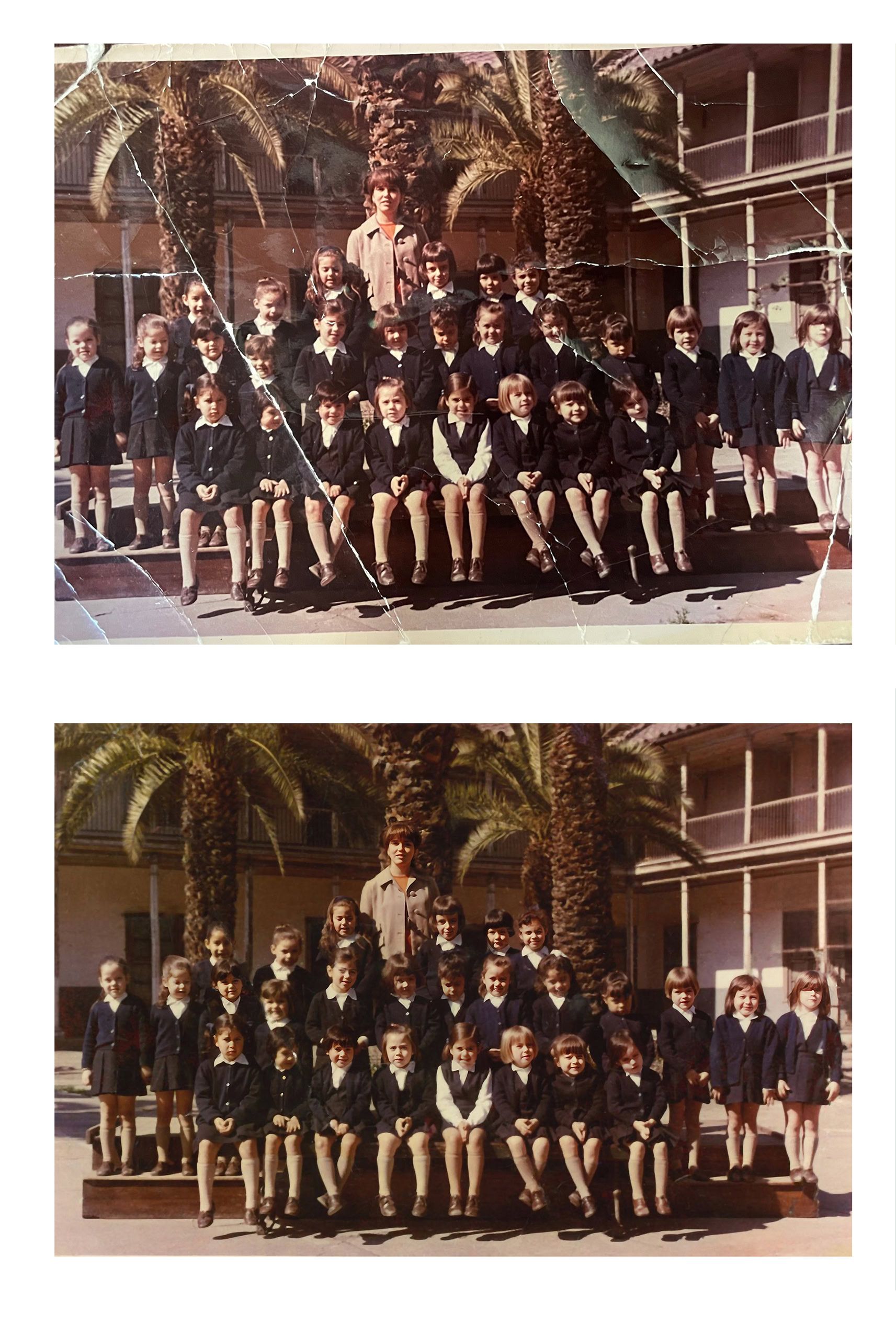Photo repair and restoration in Coral Gables fixing damaged vintage photograph