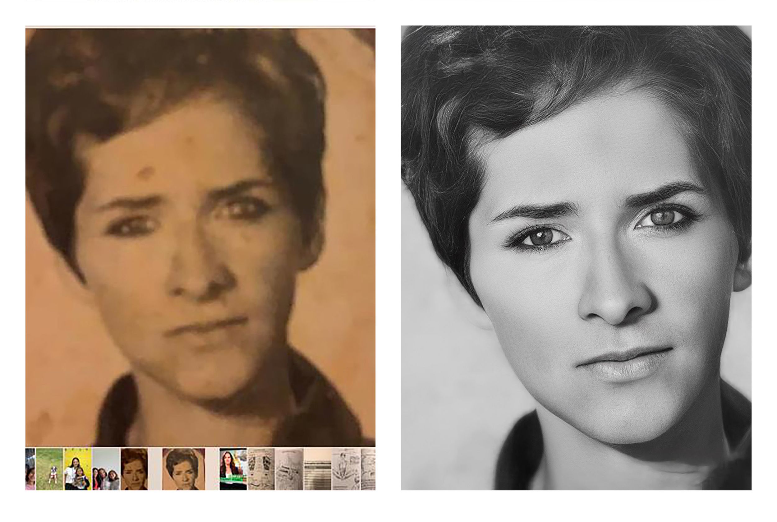Photo restoration in Miami by Odette Photo Art showing restored portrait