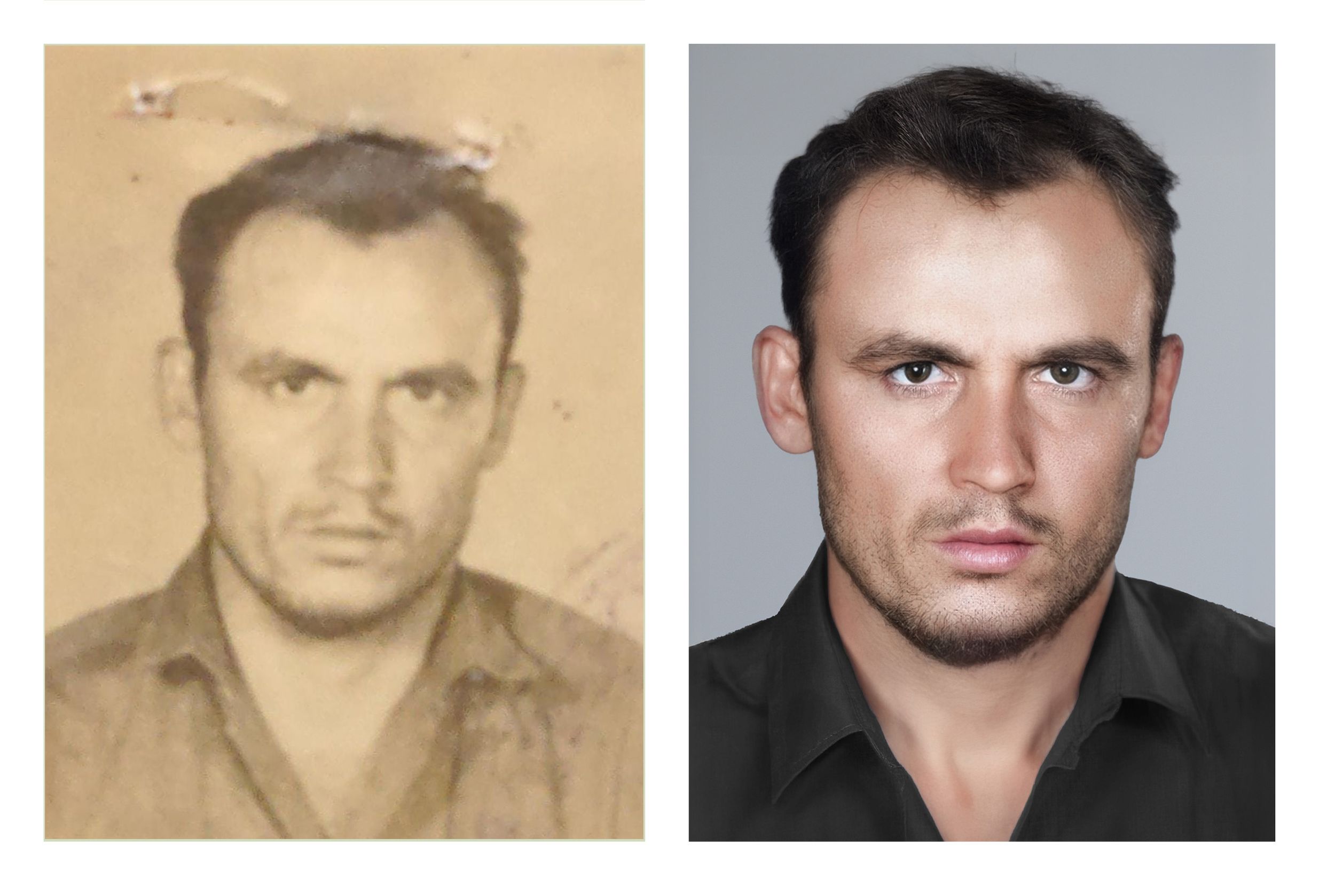 Photo repair service in Miami by Odette Photo Art restoring damaged photograph