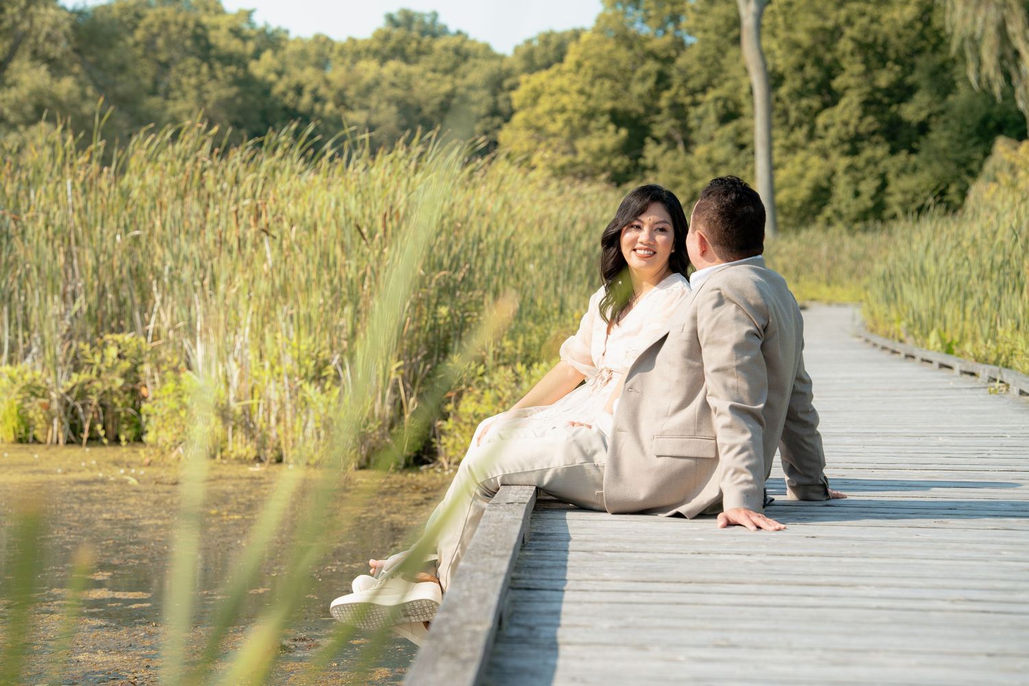 Prenup photoshoot captured in Point Pelee located in leamington ontario