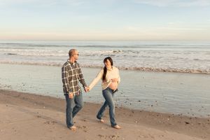 North Topsail Beach Maternity Photoshoot at sunset