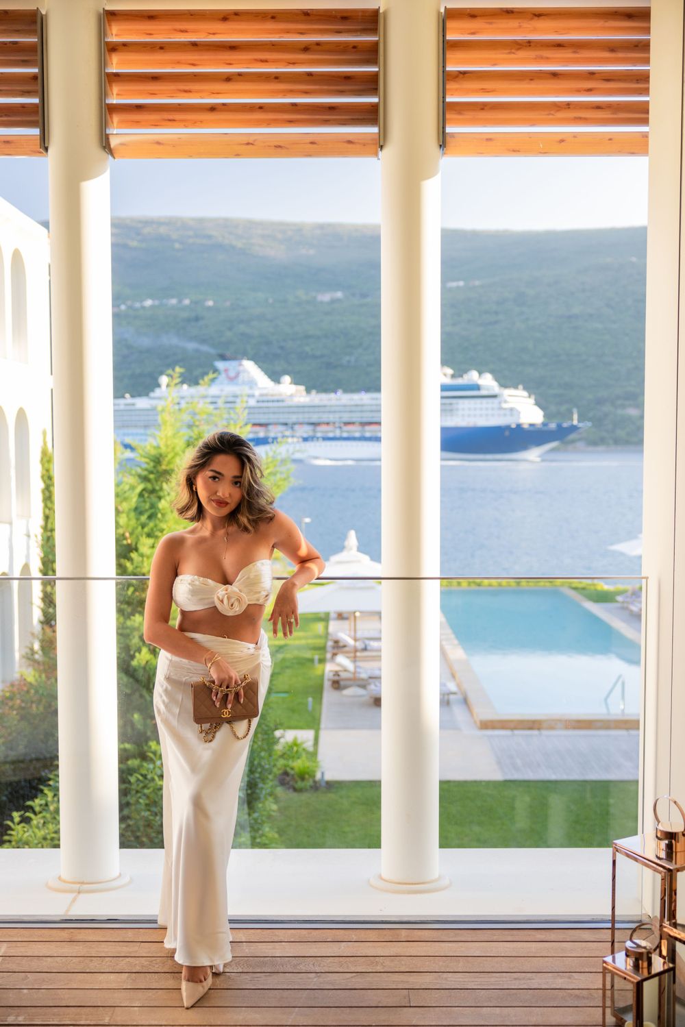 balcony view at the One and Only Portonovi, Luxury resort located in Montenegro taken by Seattle based Photographer